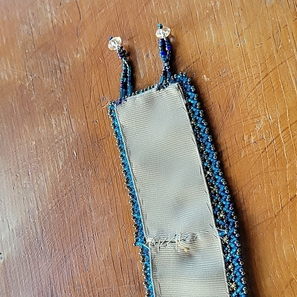 Authentic woven metallic beaded Guatemalan belt Decorative Mayan Tribal Design - Picture 8 of 9